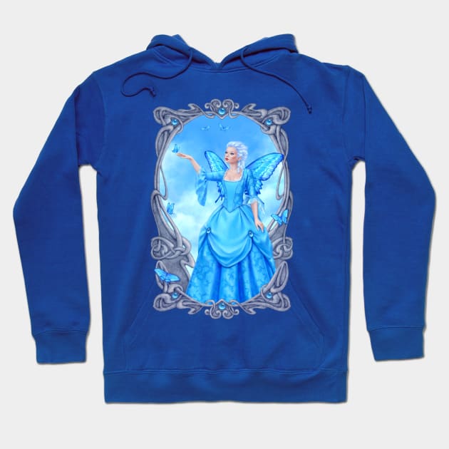 Blue Topaz Birthstone Fairy Hoodie by silverstars